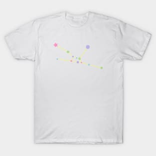 Taurus Zodiac Constellation in Rainbow Pastels T-Shirt